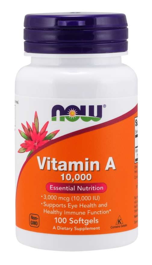 Witamina A 10 000 IU — NOW Foods, 100 kapsułek